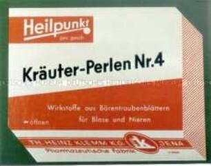 Werbeschild "Heilpunkt Kräuter-Perlen Nr. 4"