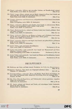 Skulpturen (Nr. 462-481)