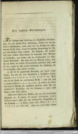 Die Zahlen-Gleichungen