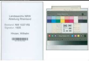 Entnazifizierung Wilhelm Hinzen , geb. 23.01.1889 (Justizinspektor)
