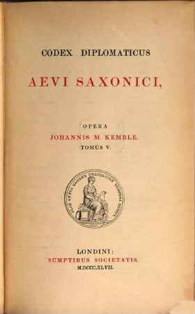 Codex Diplomaticus Aevi Saxonici, 5