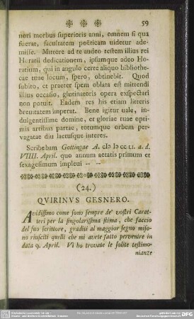 (24.) Quirinus Gesnero