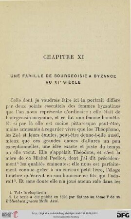 Chapitre XI: Une famille de bourgeoisie à Byzance au XIe siècle