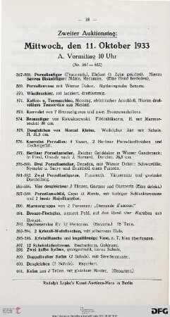 Mittwoch, den 11. Oktober 1933 (Nr. 567-1014)