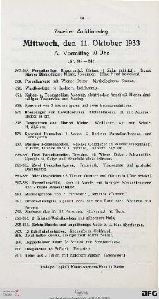 Mittwoch, den 11. Oktober 1933 (Nr. 567-1014)