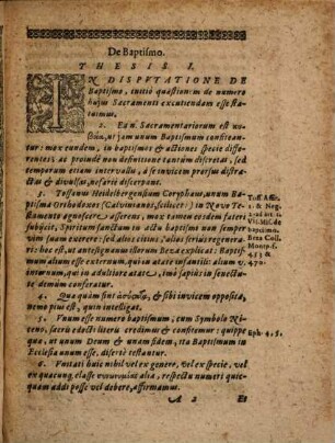 Disputatio XV. De baptismo