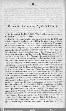 Section für Mathematik, Physik und Chemie