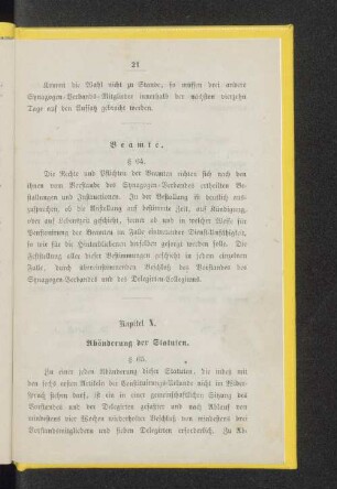 Kapitel X. Abänderung der Statuten.