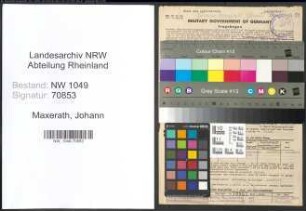 Entnazifizierung Johann Maxerath , geb. 17.04.1890 (Metzger)