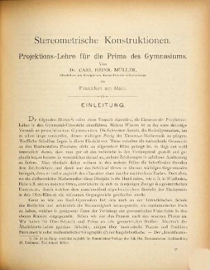 Stereometrische Konstruktionen