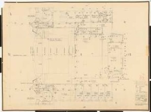 Stadthalle, Mülheim an der Ruhr Umbau: Bühnenhaus: Grundriss Bühnengeschoss 1:50