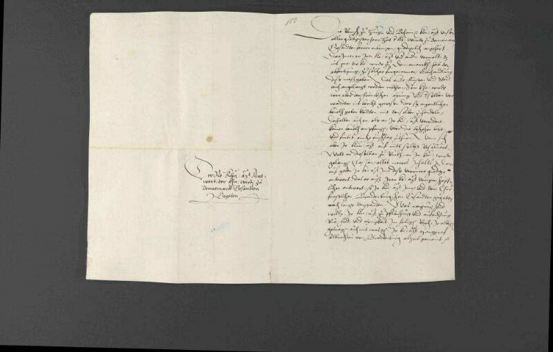 Pfalzgraf Ottheinrich benachrichtigt Herzog Christoph von Württemberg über die Verhandlungen zwischen Kaiser Ferdinand I. und Markgraf Albrecht II. Alcibiades von Brandenburg-Kulmbach.