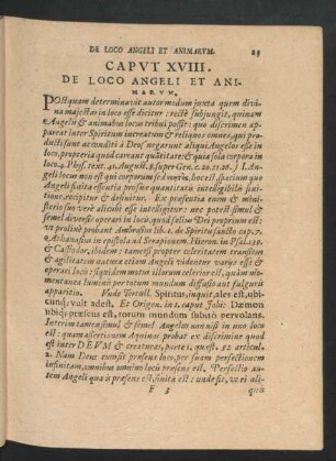 Caput XVIII. De Loco Angeli Et Animarum.