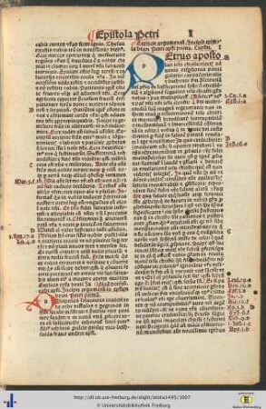 Argumentum in epistolam beati Petri primam