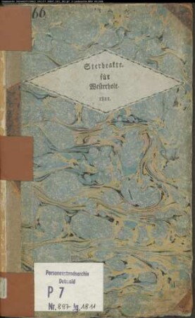 Zivilstandsregister der Munizipalität Westerholt (T 1811). (Gemeinde: Westerholt, Kreis Recklinghausen)