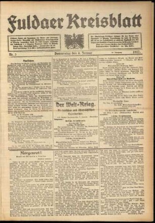 Ausgabe vom Donnerstag, den 04. Januar 1917.