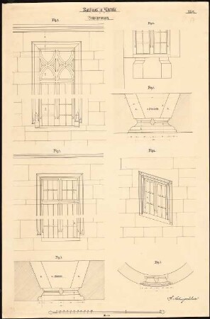 Rathaus, Alsfeld: Details Fenster 1:10