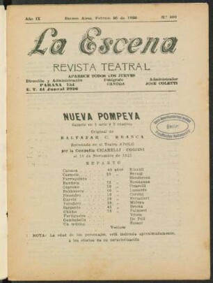 Nueva Pompeya : sainete en 1 acto y 3 cuadros