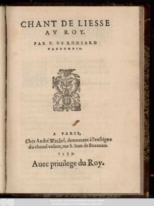 Chant De Liesse Av Roy