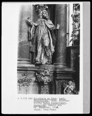 Detail des Hochaltars, Der heilige Benedikt