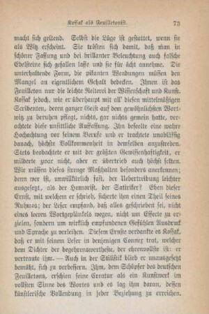 Kossak als Feuilletonist