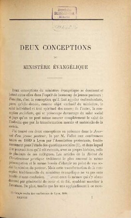 Revue chrétienne. 38 = N.S., T. 8/9. 1891