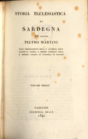 Storia ecclesiastica di Sardegna, 3