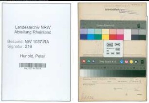 Entnazifizierung Peter Hunold , geb. 06.03.1890 (Postbetriebswart)