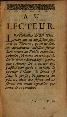 Pieces de theatre ...