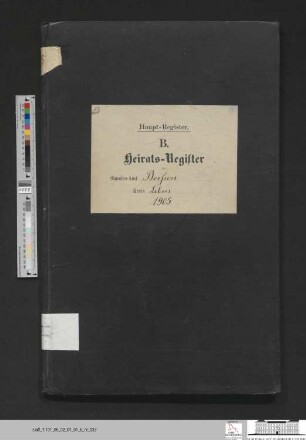 Heiratsregister Booßen 1905