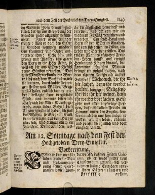 1149-1167, Am 12. Sonntage nach dem Fest der ...