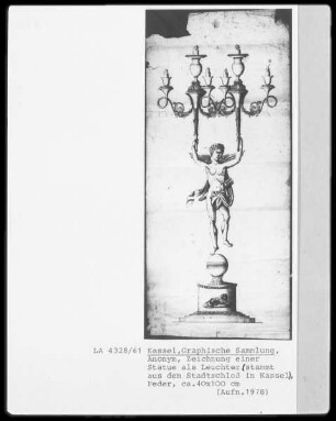 Statue als Leuchter & Stadtschloß in Kassel