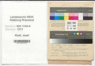 Entnazifizierung Josef Klodt , geb. 22.01.1922 ()