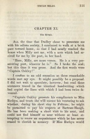 Chapter XI. The rivals