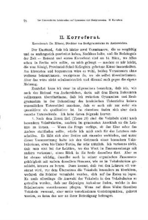 Der Unterricht im Lateinischen auf den Gymnasien und den Realgymnasien : [Korreferat]