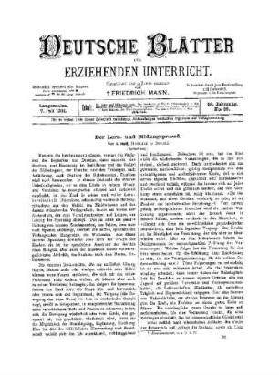 Der Lern- und Bildungsprozeß : (Fortsetzung)