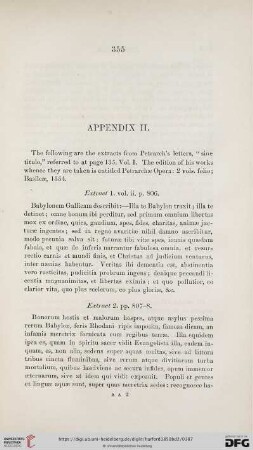Appendix II