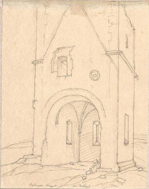 Hoffstadt, Friedrich; Kassette 1: Mappe 3, Kirchentürme (990-1001) - Kappelle bei Ansbach (Perspektive)