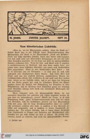 Heft 20 (2. Juliheft 1903)