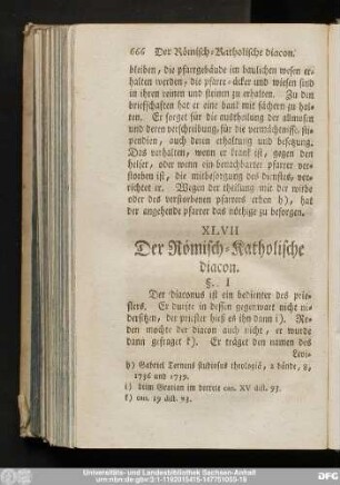 XLVII Der Römisch-Katholische diacon.