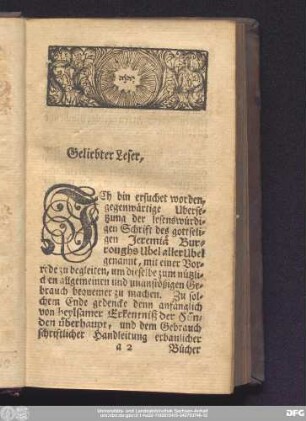 Geliebter Leser