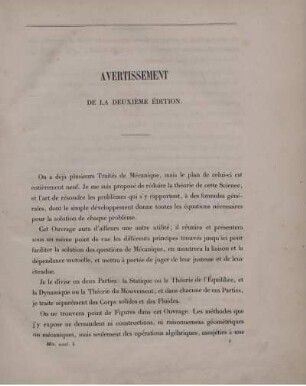 Avertissement de la deuxième édition.