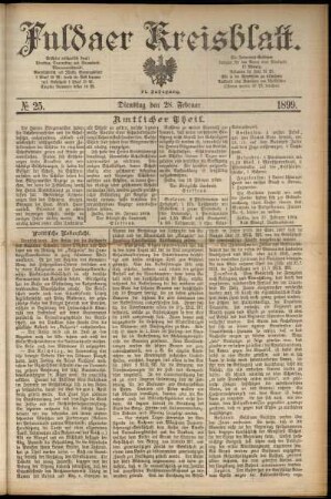 Ausgabe vom Dienstag, den 28. Februar 1899.