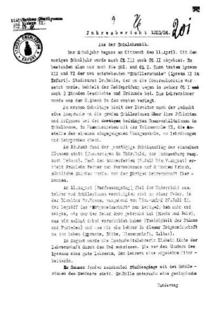 1923/24: Jahresbericht ... - 1923/24