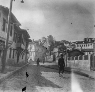 Straßenansicht : Altstadt (in der Nähe der katholischen Kathedrale „St. Ludwig) von Plovdiv, Bulgarien