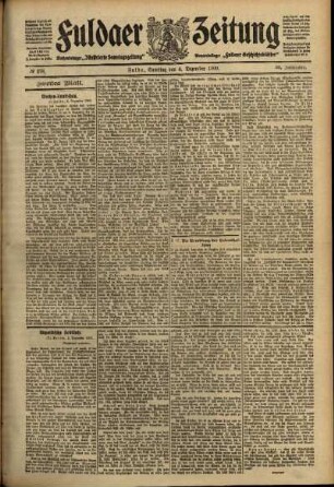 Zweite Ausgabe vom Samstag, den 04. Dezember 1909.