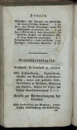 Gesundheitsregeln.
