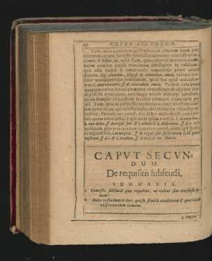 Caput Secundum. De requisitis subfeudi.