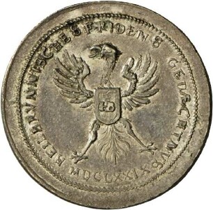 Medaille der Reichsstadt Heilbronn auf den Frieden von Nimwegen, 1679