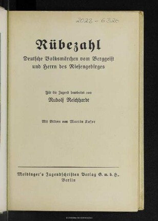 Rübezahl : deutsche Volksmärchen vom Berggeist und Herrn des Riesengebirges